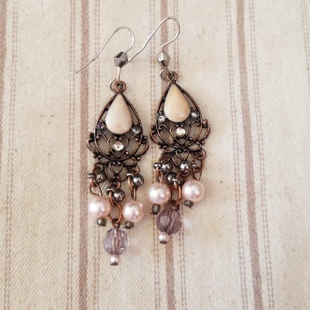 Pink Dangle Earrings